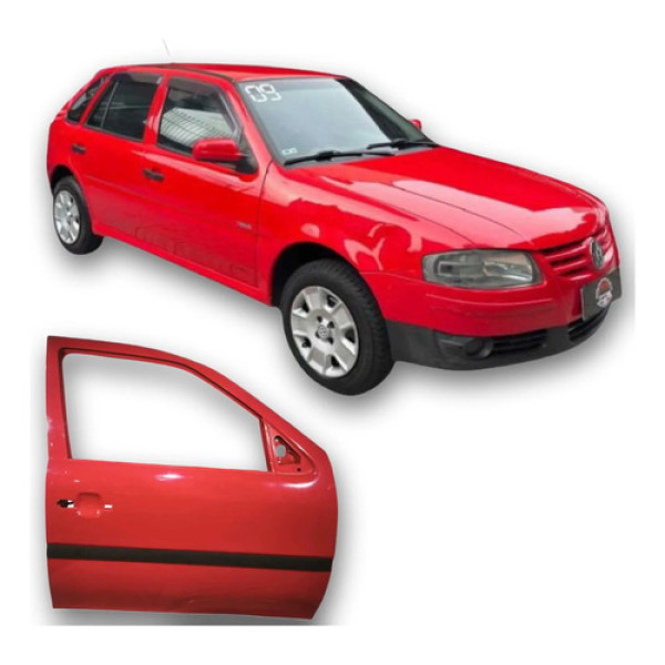 Porta Dianteira Direita Volkswagen Gol 2009 1.0 Original  Dianteira Direito Vermelho