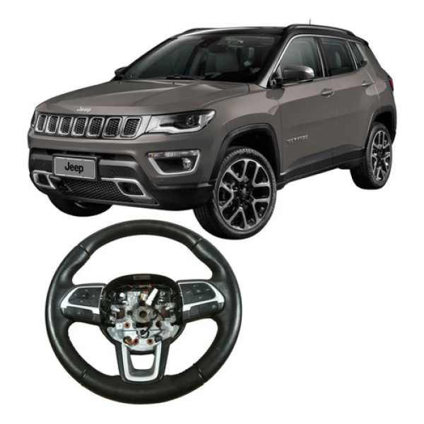 Volante Direção Com Comando Jeep Compass 2020 4010443 Cinza