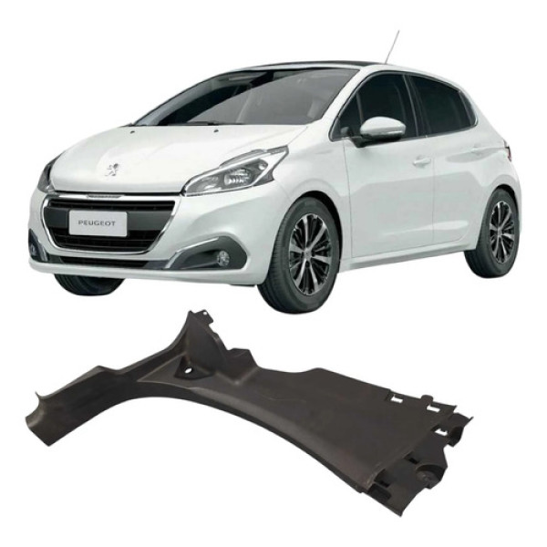 Soleira Porta Traseira Esquerda Peugeot 208 2017 Original   Preto