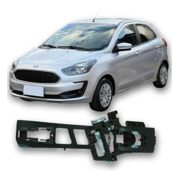 Suporte Maçaneta Traseira Esquerda Ka 2019 1.0 3c Original Preto Traseira