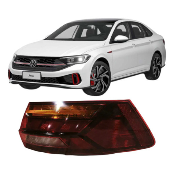 Lanterna Esquerda Volkswagen Jetta Gli 2.0 2023 6003ta071 Esquerdo/motorista Vermelho