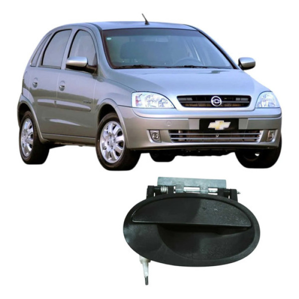 Maçaneta Traseira Direita Chevrolet Corsa 2006 1.8 Original  Preto Traseira