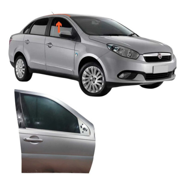 Fiat Siena 2013 Porta Dianteira Direita Dianteira Direita Prata