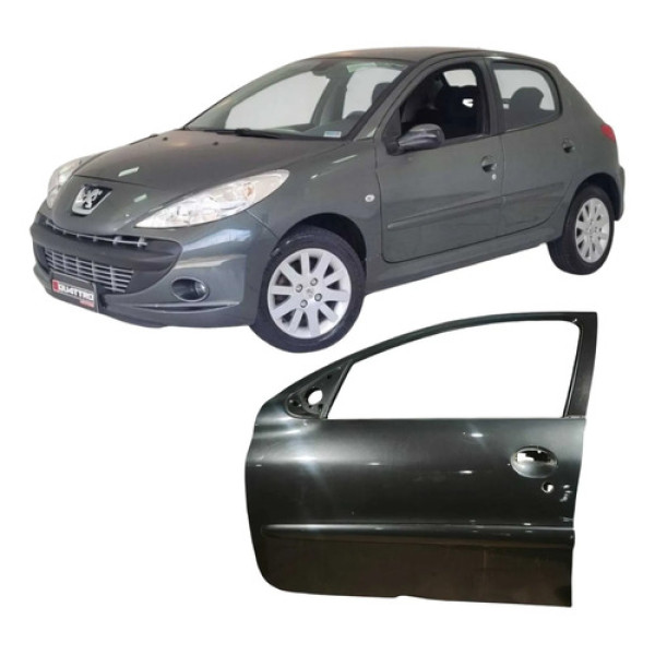 Porta Dianteira Esquerda Peugeot 207 2009 1.4 Original Dianteira Esquerdo Cinza