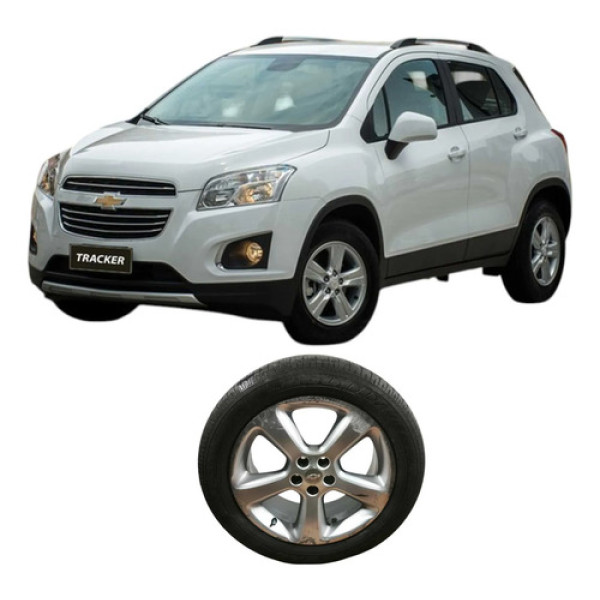 Roda Liga Aro 18 5furos Chevrolet Tracker 2015 1.8 Original Prateado