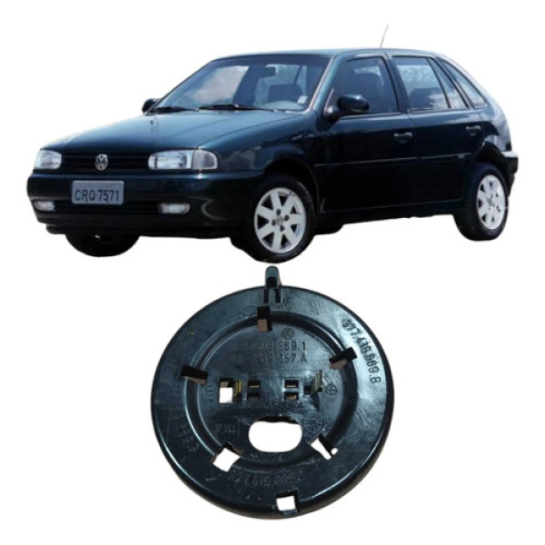 Acabamento Buzina Volante Volkswagen Gol 1999 377419669b Preto Lisa