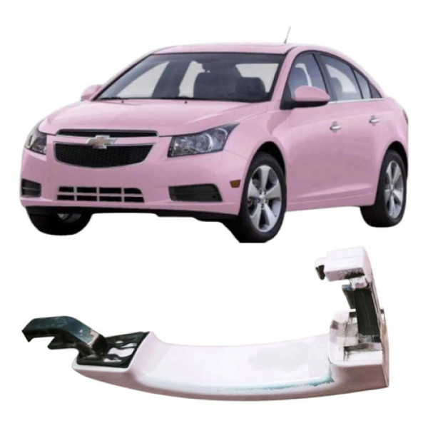 Maçaneta Dianteira Esquerda Chevrolet Cruze 2013 1.8 Orginal Rosa Dianteira