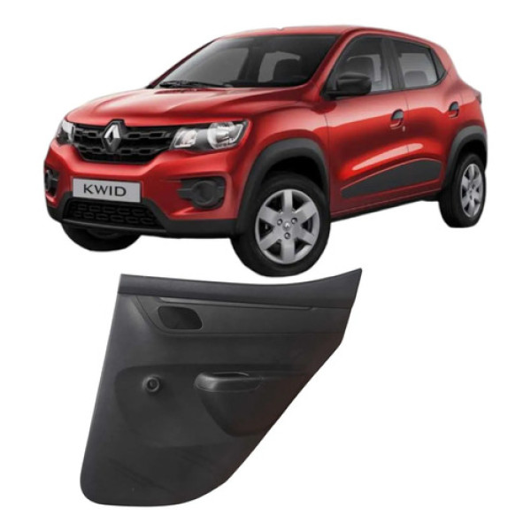 Forro Porta Traseira Direita Renault Kwid 1.0 2018 Original Preto