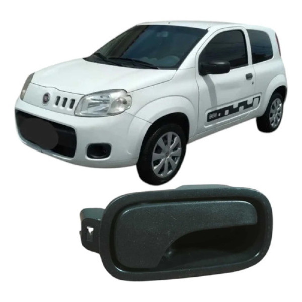 Maçaneta Interna Dianteira Direito Fiat Uno 2014 Original  Preto Dianteira