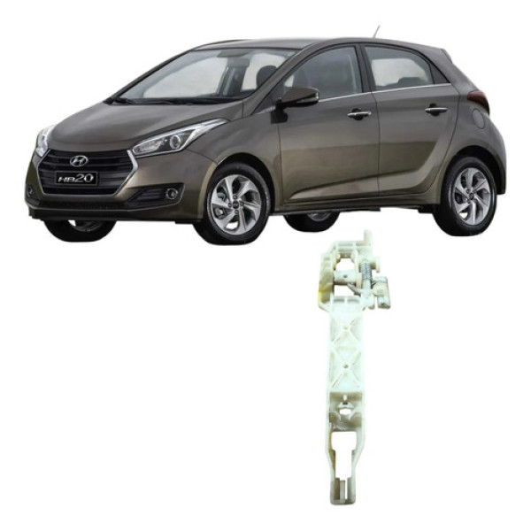 Suporte Maçaneta Traseira Direita  Hb20 2016 1.0 3c Original Branco Traseira