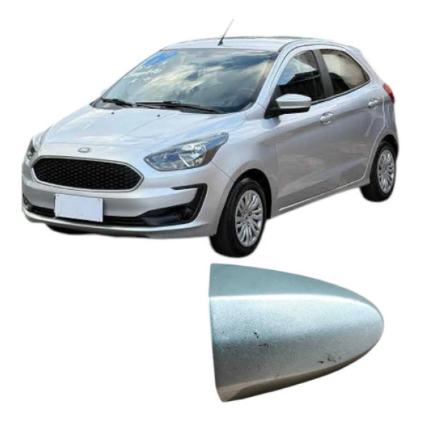 Acabamento Maçaneta Traseira Direita Ford Ka 2019 1.0 3c  Prateado Traseira