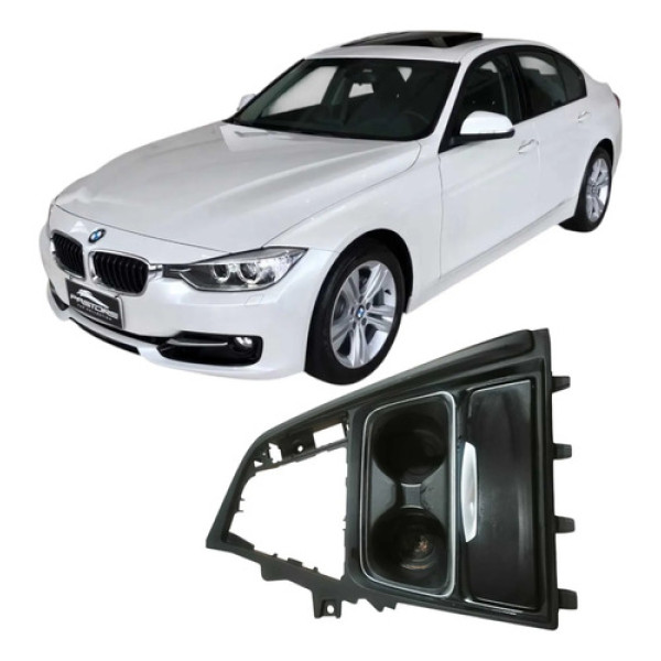 Moldura Console Central Porta Copo Bmw 320i 2015 105048744 Branco