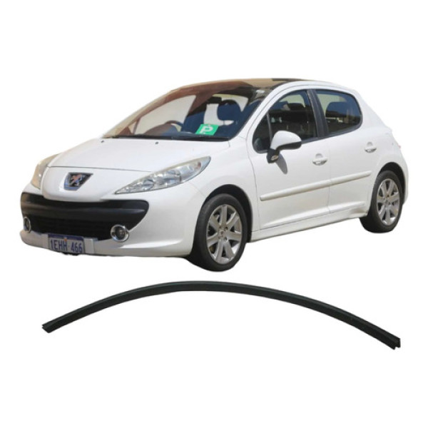 Canaleta Pestana Vidro Traseiro Direita Peugeot 206 96253625 Preto