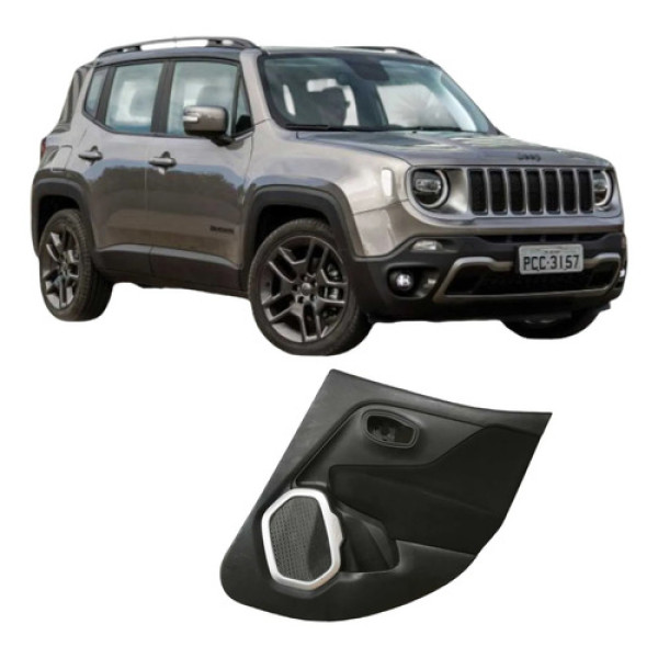 Forro Porta Traseira Direita Jeep Renegade 2019 1.8 1651757x Preto