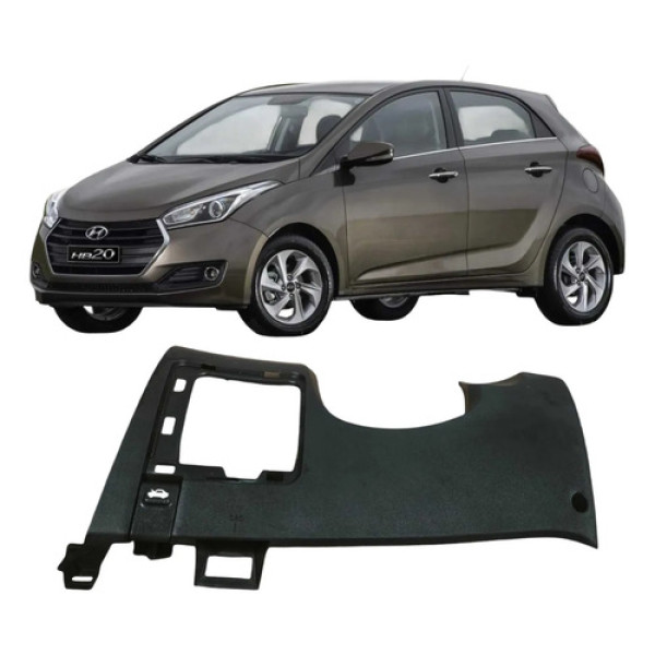 Moldura Capa Painel Hyundai Hb20 2016 1.0 3c Original Prateado Listras