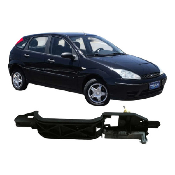 Base Maçaneta Externa Tras Esquerda Ford Focus 2009 Orig Preto Traseira