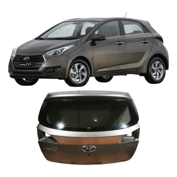 Tampa Traseira Porta Mala Hyundai Hb20 2016 1.0 3c  Prateado