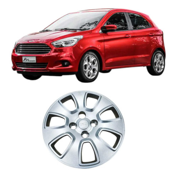Calota Roda Ford  Ka 1.0 3c 2018 E3b14951 Original  Prateado