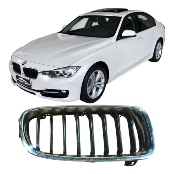 Grade Direita Radiador Bmw 320i 2015 2.0 51137255412 Prateado Natural