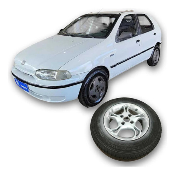 Roda Liga Leve Fiat Palio 1997 1.0 Original  Branco