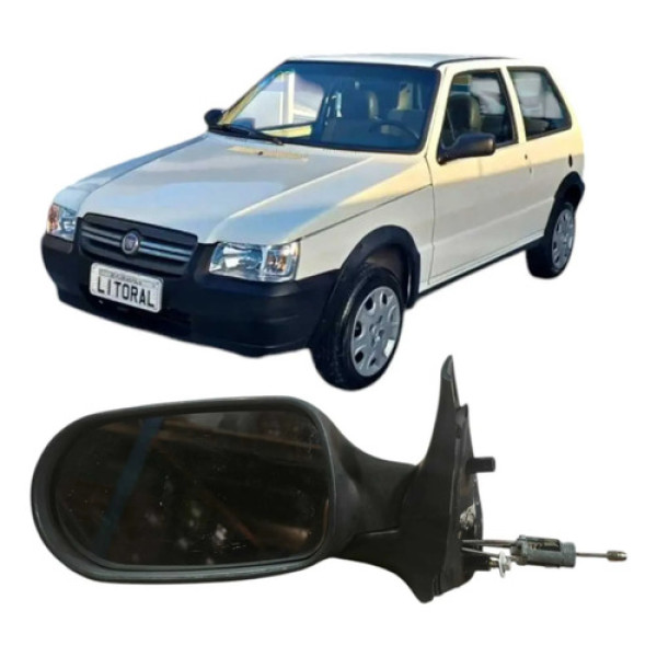 Retrovisor Esquerdo Fiat Uno Mille 2005 1.0 Original