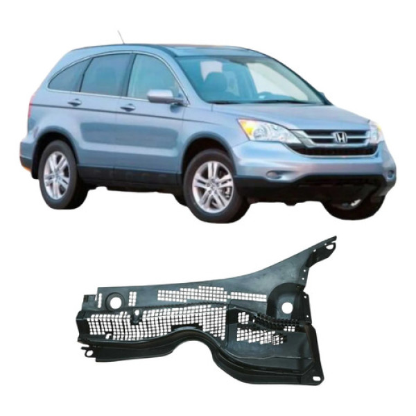 Grade Churrasqueira Parachoque Esquerda Honda Cr-v 2011 Preto Fosco