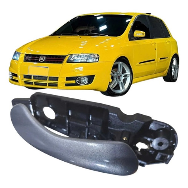 Maçaneta Interna Traseira Direita Fiat Stilo 2009 Original Cinza Traseira