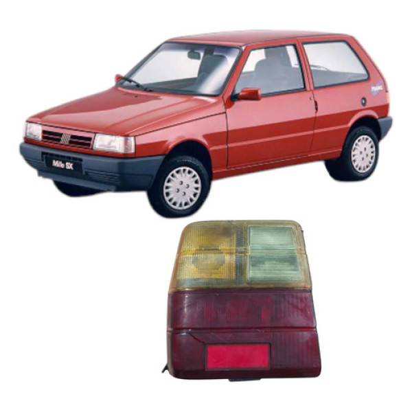 Lanterna Traseira Esquerda Fiat Uno Mille 1.0 2p 2000 Esquerdo/motorista Vermelho