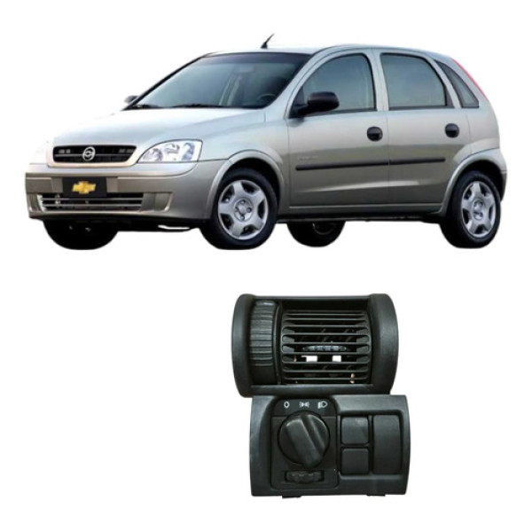 Moldura Difusor Ar Botao Painel Corsa 2006 1.8 90386842lhd