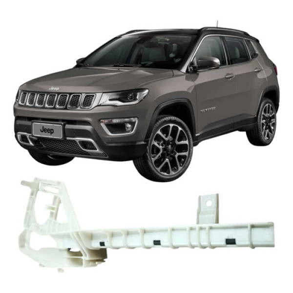 Guia Canaleta Vidro Dianteiro Direito Jeep Compass 2020 Cinza
