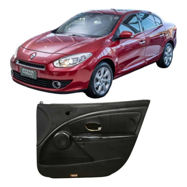 Forro Porta Dianteira Direita Fluence 2.0 2014 Original  Preto