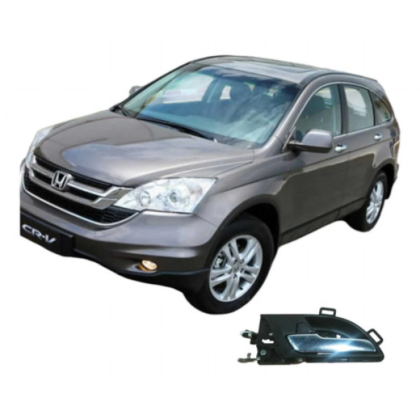 Maçaneta Traseira Esquerda Honda Cr-v 2010 2.0 Original Preto Traseira