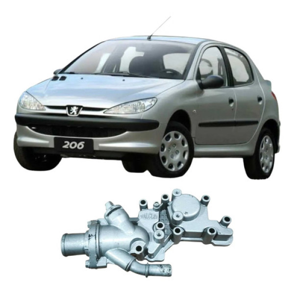 Carcaça Válvula Termostática Peugeot 206 2009 1.4 Original