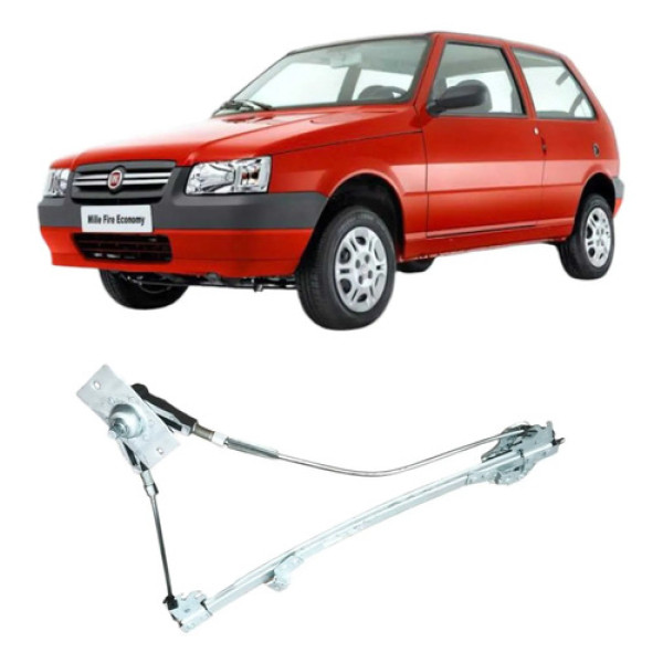 Maquina Vidro Esquerda Fiat Uno Mille 2010 1.0 2p Original