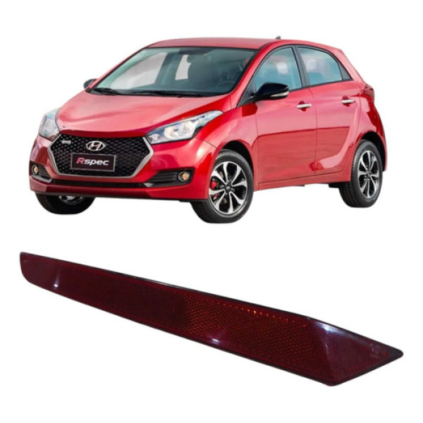 Refletor Olho Gato Traseiro Direito Hyundai Hb20 Hatch B2017 Vermelho