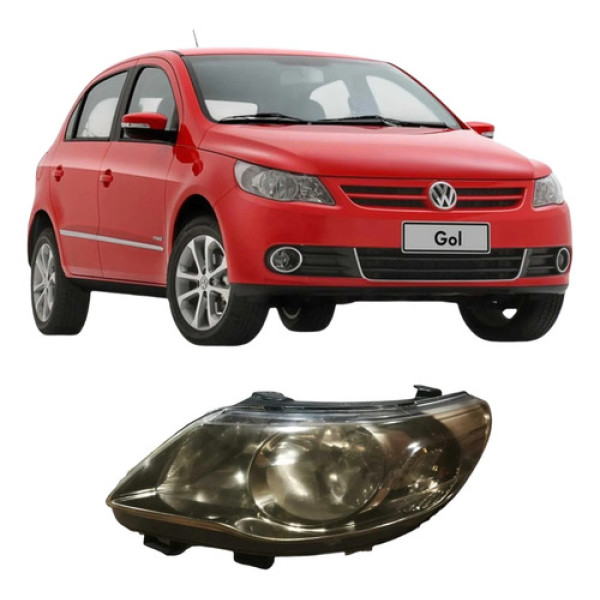 Farol Dianteiro Esquerdo Volkswagen Gol 2010 1.0 Original Esquerdo/motorista