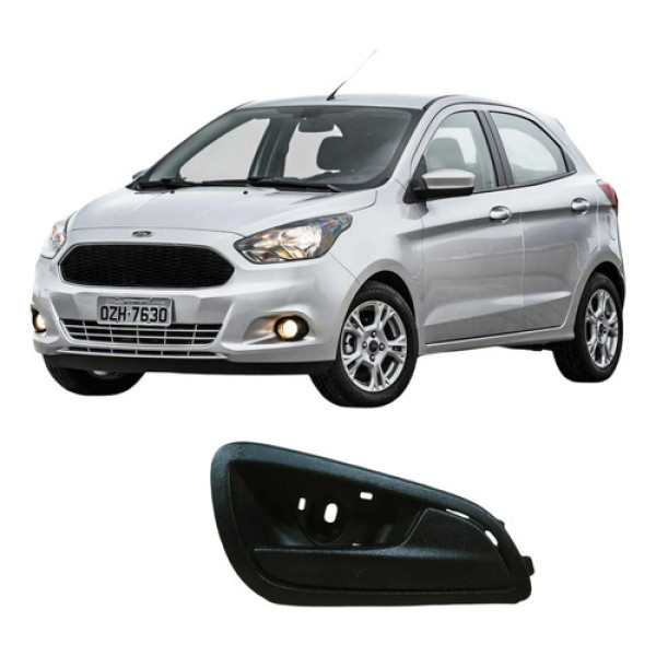 Maçaneta Interna Dianteira Direita Ford Ka 2017 Original  Preto Dianteira