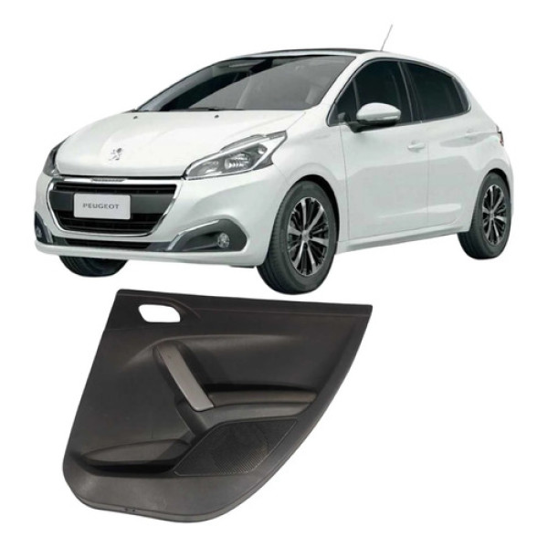  Forro Porta Traseira Direita Peugeot 208 2017 Original Preto