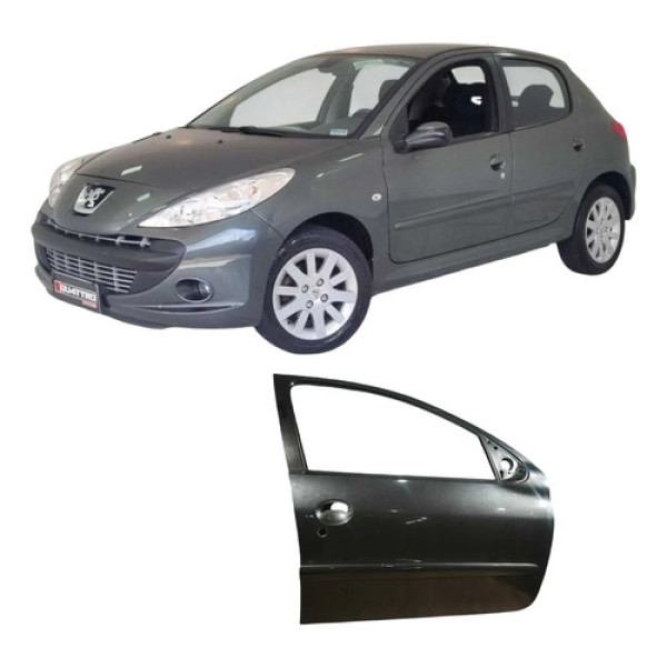 Porta Dianteira Direita Peugeot 207 2009 1.4 Original Dianteira Direito Cinza