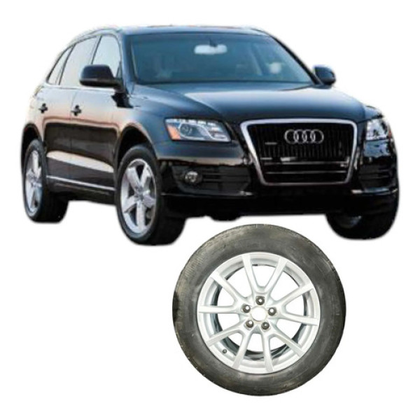 Pneu Roda Liga Aro 18 5 Furos Audi Q5 2012 Original Preto