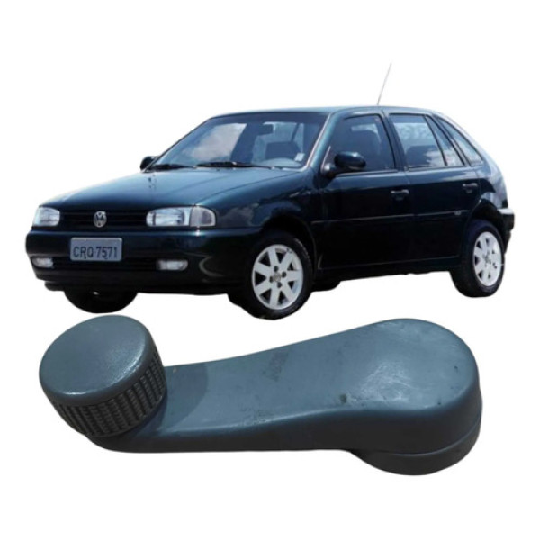 Manivela Vidro Porta Volkswagen Gol 1999 1.0 Original Preto