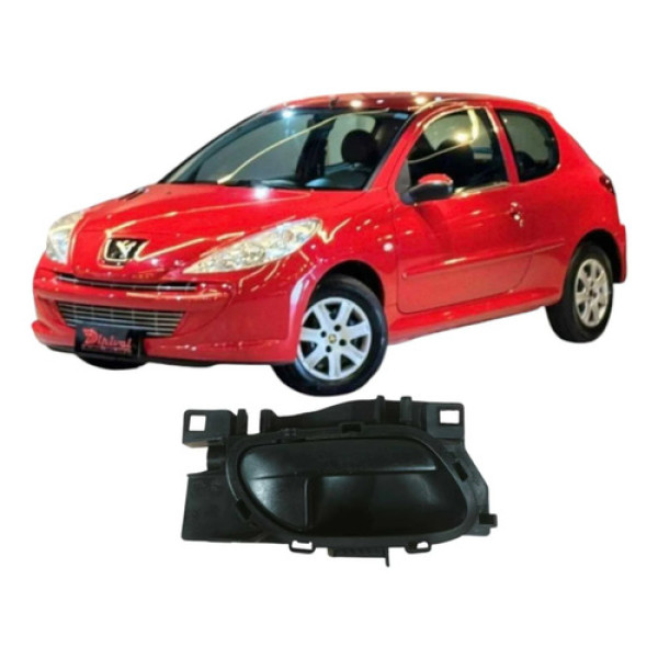 Maçaneta Dianteira Direita Peugeot 207 2013 9683446577 Preto Dianteira