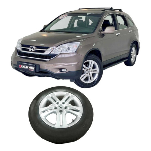 Roda Liga Aro 17 5 Furos Honda Cr V 2010 2.0 Original Prateado