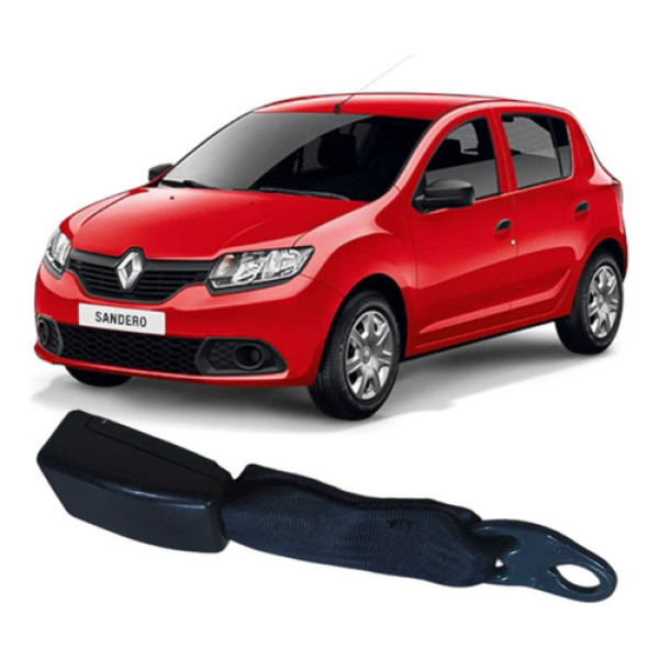 Engate Trava Cinto Segurança Traseiro Renault Sandero 2019  Preto