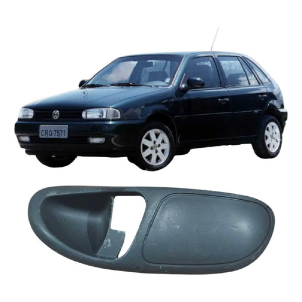 Moldura Maçaneta Tras Esq Volkswagen Gol 1999 1.0 Original Preto Traseira