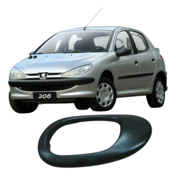 Moldura Maçaneta Interna Direita Peugeot 206 2008 Preto
