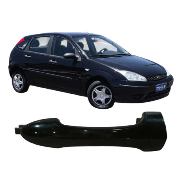 Maçaneta Traseira Esquerda Ford Focus 2009 1.6 Original Preto Traseira