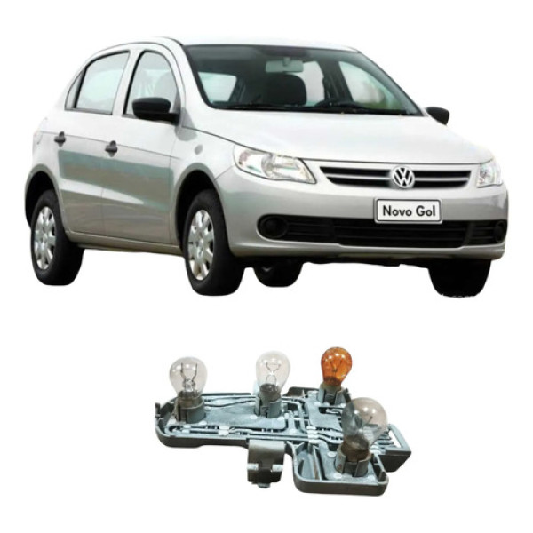 Circuito Lanterna Direita Volkswagen Gol 2009 1.0 Original Direito/passageiro Preto