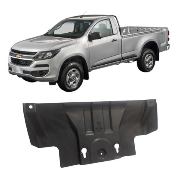 Placa Saia Suspensão Dianteira Chevrolet S10 4x4 2013 A 2016 Prateado