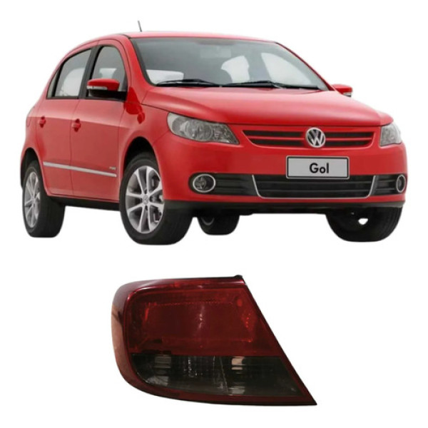 Lanterna Traseira Esquerda Volkswagen Gol 2011 5u6945095d Esquerdo/motorista Vermelho